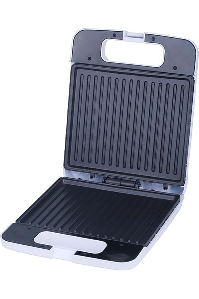 sonashi SGT-842 4-Slice Grill Maker, White, Non-Stick Plate, Light Indicator, Handle Locking System