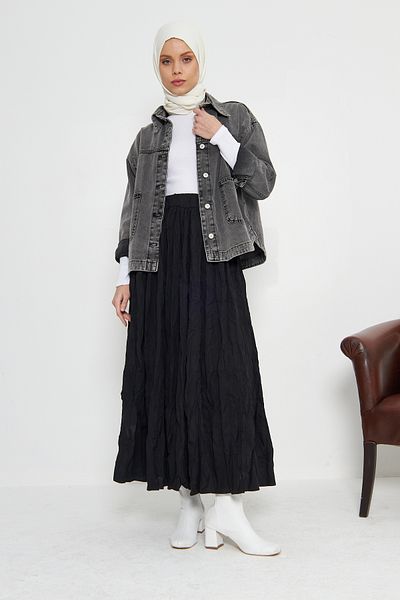 RTBUTİK Crinkle Crash Hijab Φούστα, Hijab Φούστα, Γυναικεία Φούστα Δώρου