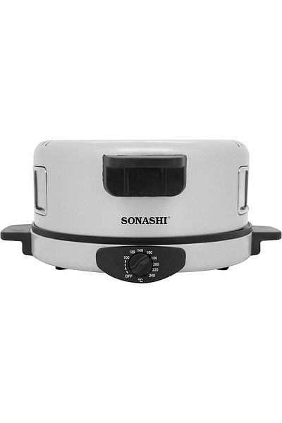 sonashi 2-in-1 Arabic Bread & Pizza Maker SABM-863, 1800W, Thermostat, Non-Stick Coating