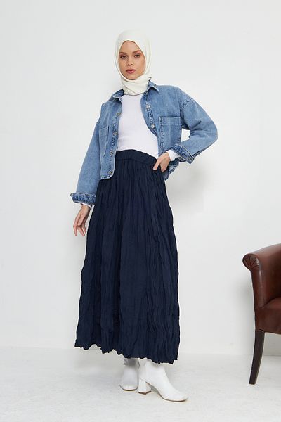 RTBUTİK Crinkle Crash Hijab Φούστα, Hijab Φούστα, Γυναικεία Φούστα Δώρου