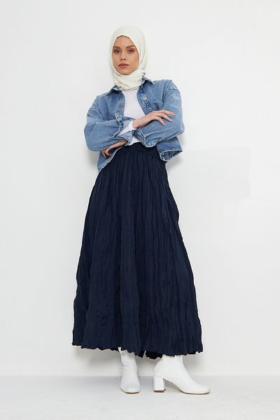 RTBUTİK Crinkle Crash Hijab Φούστα, Hijab Φούστα, Γυναικεία Φούστα Δώρου