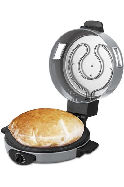 sonashi 2-in-1 Arabic Bread & Pizza Maker SABM-863, 1800W, Thermostat, Non-Stick Coating