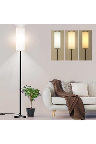 COOYA Floor Lamps, 61" Modern with Foot Switch and 3 Colors, Standing Lamps for Living Room Bedroom Office