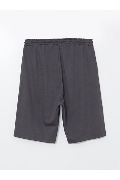 LC Waikiki Gray Standard Fit Men's Pajama Bottom Shorts