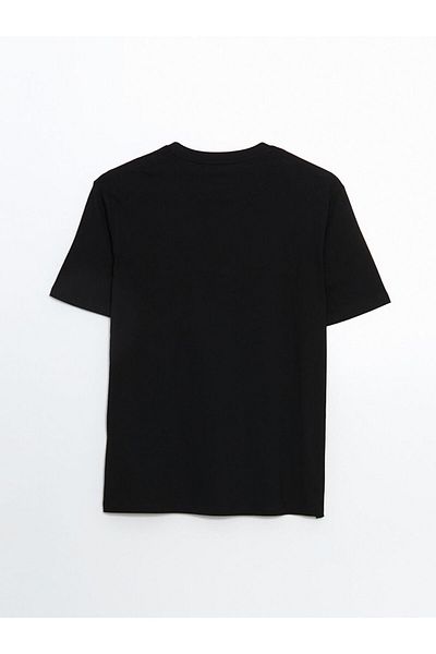 LC Waikiki New Season Crew Neck εμπριμέ χτενισμένο βαμβακερό ανδρικό Tisort - S5J842Z8