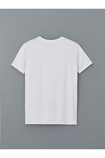 LC Waikiki White Crew Neck Short Sleeve Men's Premium Undershirt