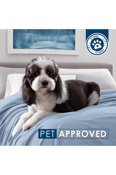 Generic WestPoint Home Marttex Ultra-Soft Fleece Blanket, Double, Lightweight, Pet-Friendly, Slate Blue