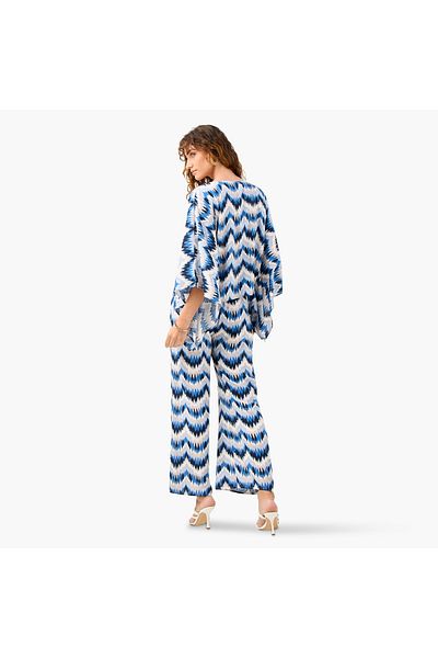FAV All-Over Print V-neck Top and Pants Set