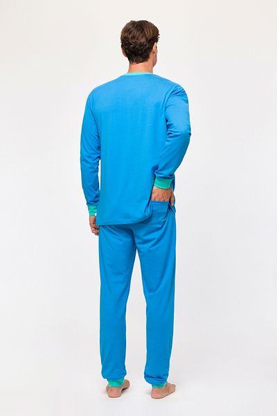 Woody Pijama pentru bărbați-Plc - 845-albastru