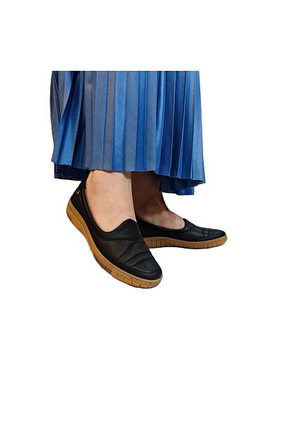 Pierre Cardin 54562 Black Genuine Leather Non-Slip Comfortable Shoes