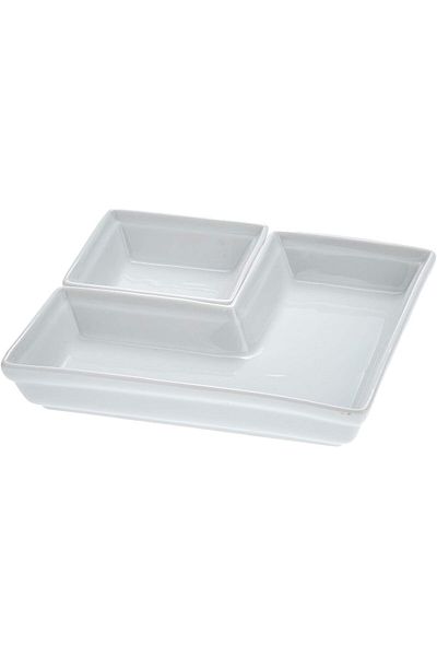 Symphony Snack Dishes - Set of 2,White