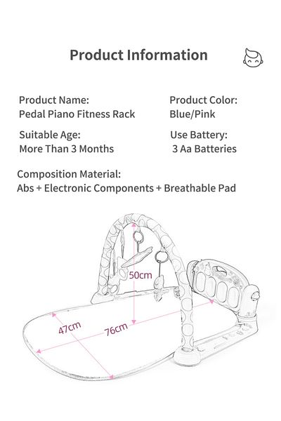 KidLe Baby Mat Fitness Frame Education Mat Children's Baby Music Frame Play Mat