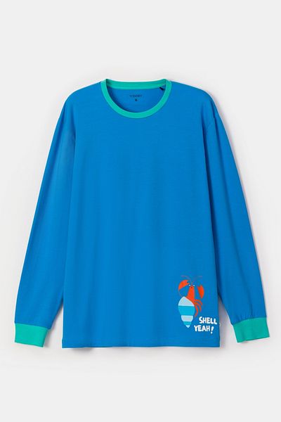 Woody Pijama pentru bărbați-Plc - 845-albastru