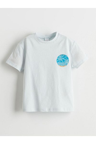 LC Waikiki Tricou pentru băiat cu imprimeu cu gât crew de sezon nou - S5K939Z1