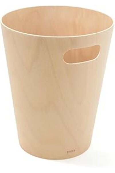 robotrend سلة مهملات أومبرا وودرو، سعة 2 جالون (7.5 لتر)، لون طبيعي