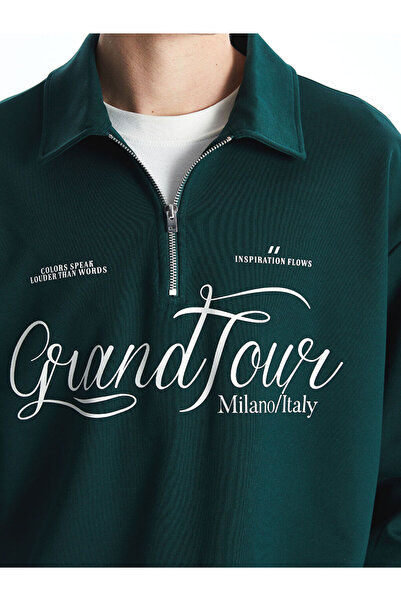 LC Waikiki XSIDE Dik Yaka Uzun Kollu Baskılı Erkek Sweatshirt