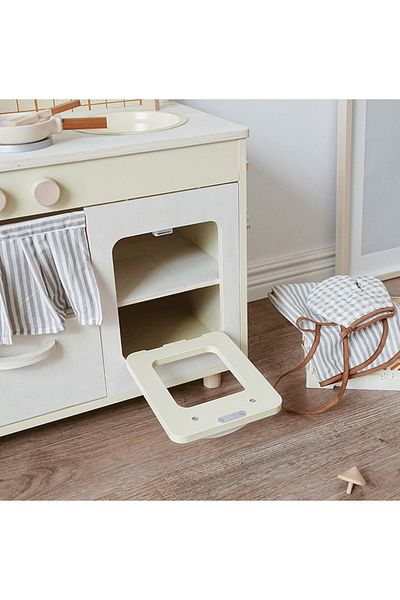 Ma Baby مطبخ خشبي للعب، مجموعة ألعاب تظاهرية للطهاة للأطفال الصغار