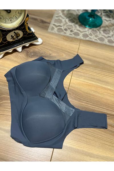CN Laser Cut Breathable Comfortable Petal Seamless Invisible Bustier Bra