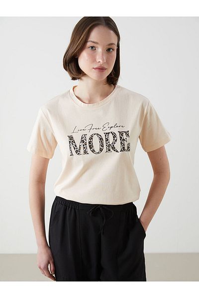 LC Waikiki Νέα σεζόν Crew Neck Printed Γυναικείο Tisort - S5KR10Z8
