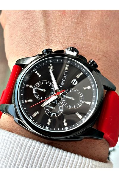 Ferrucci Custom Design 3 ATM Waterproof Silicone Cord Men's Wrist Watch
