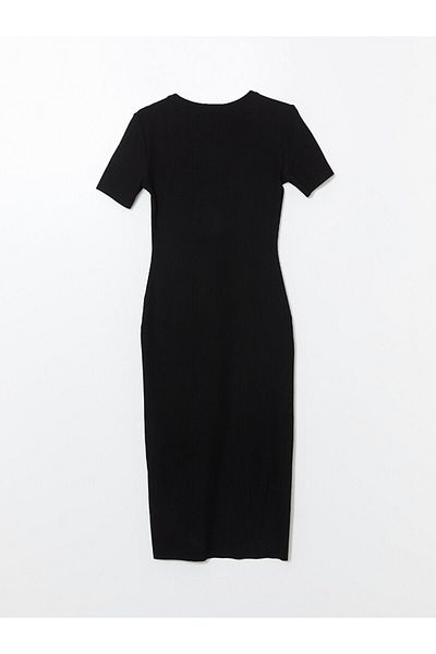 LC Waikiki Lcw Vision Black U Neck Women Bodycon Dress
