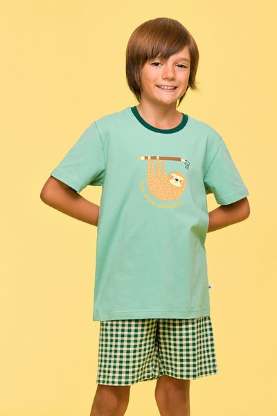 Woody Pijama pentru băiat-Pza - 730-Albastru deschis