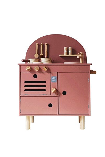 Ma Baby Wooden Play Kitchen , Kids Chef Pretend Play Set for Toddlers