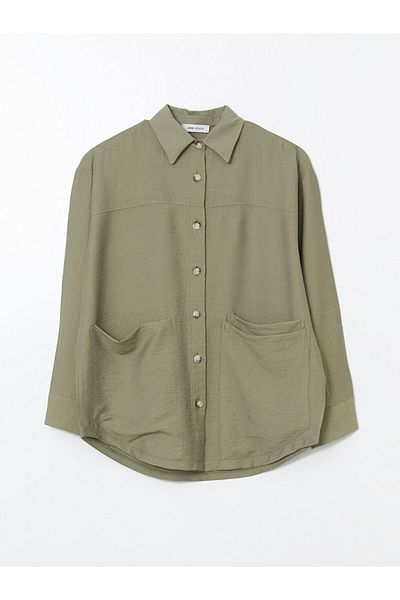 LC Waikiki Lcw Vision Khaki Loose Fit Women's Shirt
