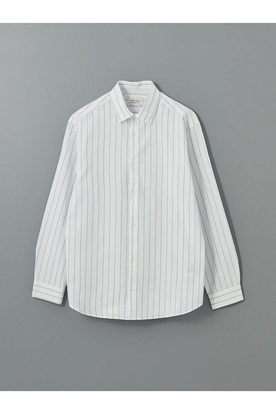 LC Waikiki Ανδρικό πουκάμισο LCW Vision Regular Fit με κοντό μανίκι ριγέ Oxford
