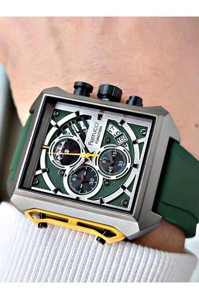 Ferrucci Function Function 3 ATM Waterproof Silicone Cord Men's Wristwatch