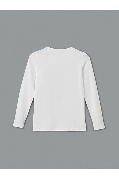 LC Waikiki Γυναικείο μπλουζάκι με στάμπα LCW Crew Neck