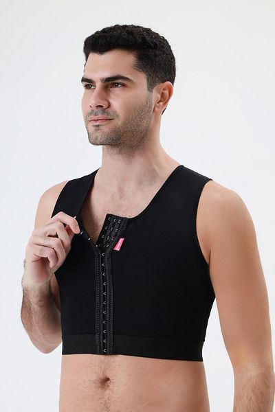 LİPOTEKS Men's Black Gynecomastia Short Corset