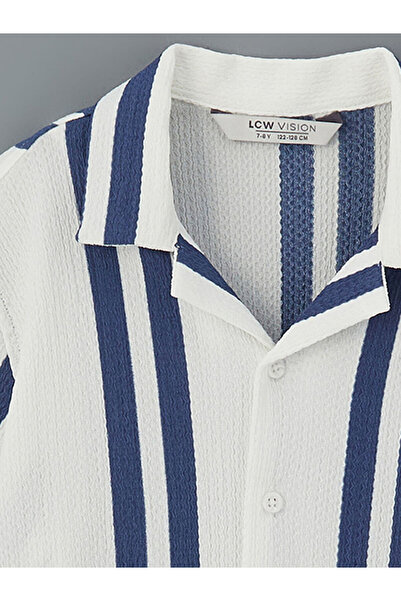LC Waikiki LCW Vision Kısa Kollu Çizgili Erkek Çocuk Gömlek