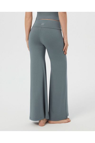 Ayma Active Blue Gray Yoga Pants with Shorts Thin Draped Yoga Pants