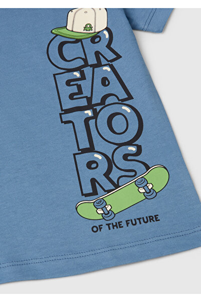 United Colors of Benetton Μπλουζάκι με γραφικό εμπριμέ αγόρι Airman Blue