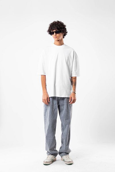 Sekizbiraltı Μπλουζάκι 816 Design White Premium Oversize