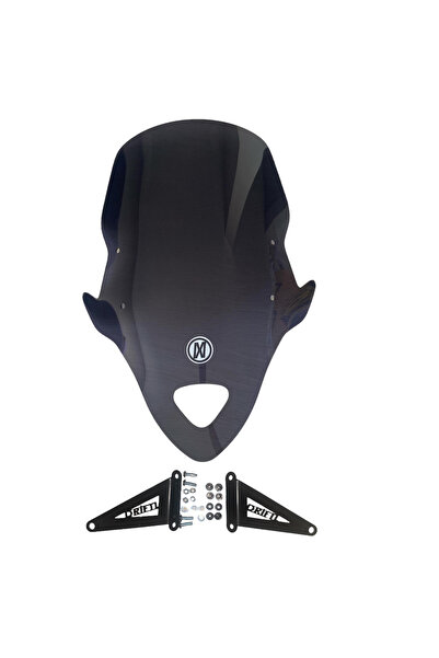 B1MOTO Mondial 125 Drift L Uyumlu Spor Ön Cam Siperlik Camı 45x34 (2011-2025)