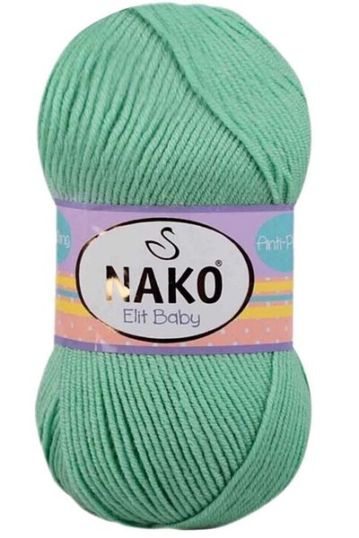 NAKO 1 Piece Elite Baby Hand Knitting Thread Non-Pilling Baby Wool Siamese Green 10001