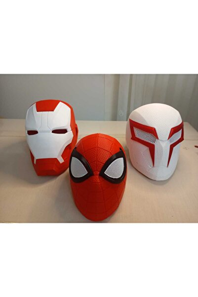 starlab3dstudios Ironman-Spiderman 3'lü Set Maske