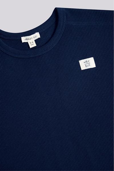 Nebbati Basic Bg Store Boy's Navy Blue Shorts and Tshirt Set