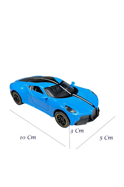 Toyaş Super Sports Car Metal Model Pull Drop Doors Opened Toy Car 10cm Blue