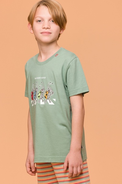 Woody 2-8 Years Old Boy's Pajamas-Pus - 751-Green