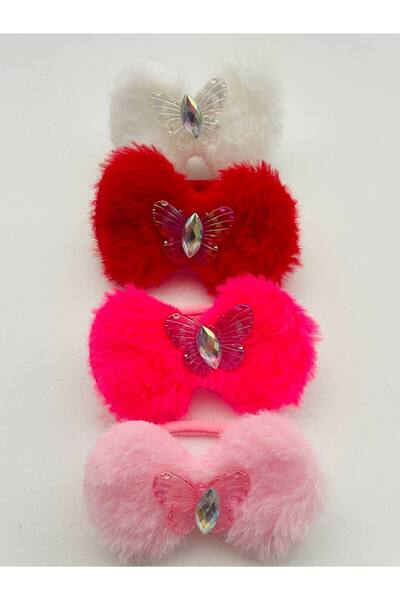 GALATA GIFT Opt bucăți, fluture, cataramă pentru fete, 8 bucăți elastice 4 pe...