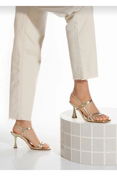 AYDOĞDU by ünal Stylish Summer Thin Heel Women's Shoes - 4040