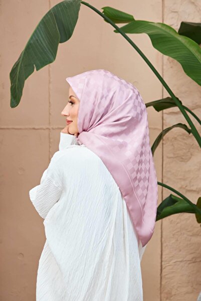 İpekhan Checkers Jacquard Scarf Powder 9900-22