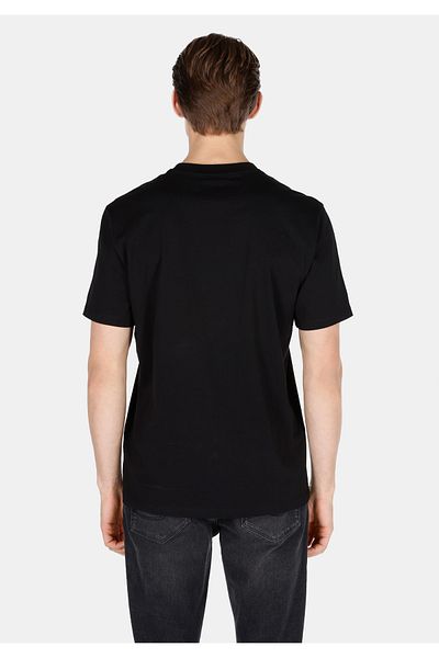 Colin's Comfort Fit Round Neck Plain Men's Black Short Sleeve T-Shirt