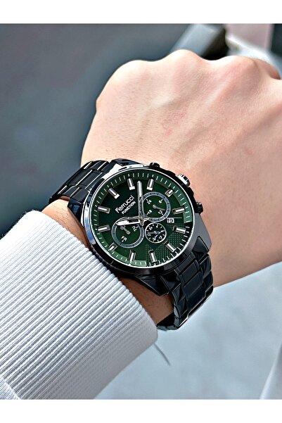 Ferrucci Function Çelik Kordon Siyah Renk Erkek Kol Saati 3 Atm Su Geçirmez