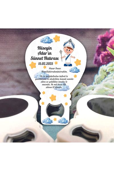 Ege ajans 10 Circumcision Gift Opener Magnets (with Card and Gelatin)