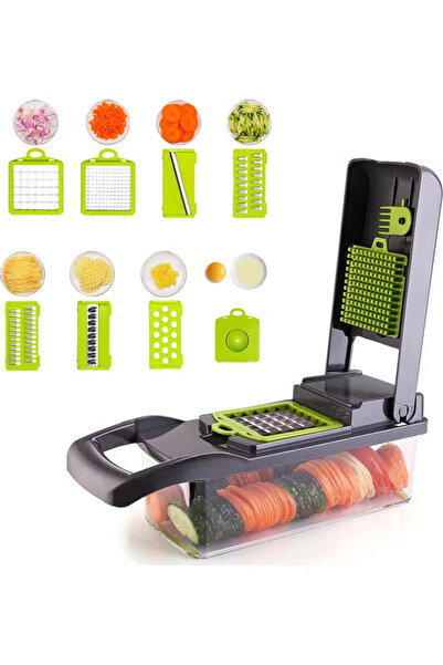 Arabest 13-Piece Vegetable Slicer Set,With detachable blade,stainless steel,grater,for Kitchen