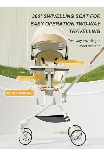 Ma Baby Lightweight Baby Stroller, Foldable And Two-Way Push Baby Travel Stroller